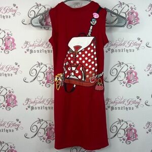 Disney dress purse look Pom Pom Red Sleeveless Kids Dress Minnie Mouse Charm